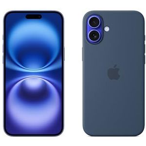 Apple iPhone 16 Plus (256 GB) - Ultramarijn + Siliconenhoesje met MagSafe - Denim