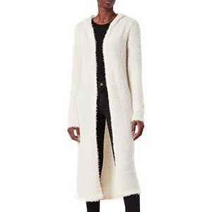 Urban Classics Gebreid damesvest met capuchon, knielange jas voor vrouwen in 5 kleuren, maten XS - 5XL, witzand., XS