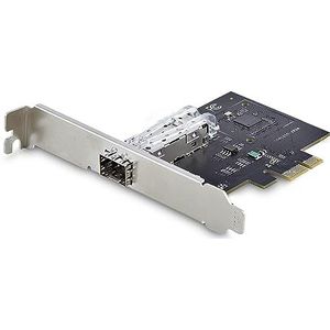StarTech.com 1-Port GbE SFP Netwerkkaart, PCIe 2.1 x1, Intel I210-IS, 1GbE Controller, 1000BASE Koper/Glasvezel, Single-Port Gigabit Ethernet NIC, Desktop/Server Backplanes (P011GI-NETWORK-CARD)