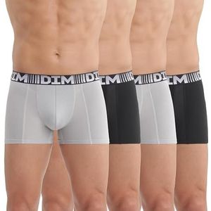 Dim Boxershorts 3D Flex ademend optimale grip katoen heren x4, nr/gr pearl, 4