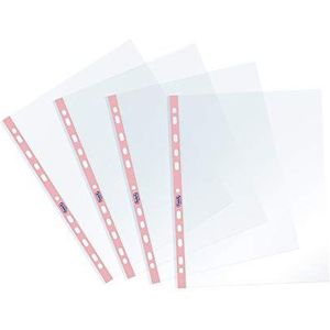 Favorit Geperforeerde enveloppen, glanzend, hoge dikte, 22 x 30 cm, 25 stuks, transparant met gekleurd lint, pastelroze