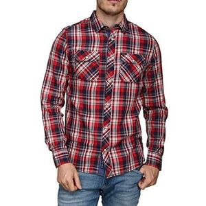 Kaporal Geruit overhemd – Gekar – heren - rood - Large
