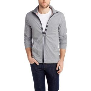 ESPRIT heren T-shirt Cardigan met opstaande kraag en ritssluiting - slim fit