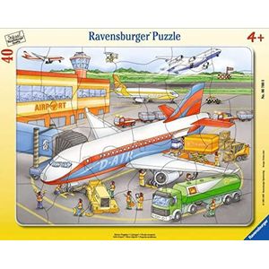 Ravensburger Kinderpuzzle - 06700 Kleiner Flugplatz - Rahmenpuzzle für Kinder ab 4 Jahren, mit 40 Teilen
