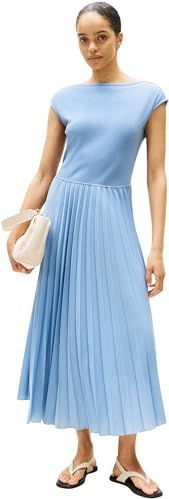 Tommy Hilfiger - Damesjurk - Blauw - Rib Midi Fit & Flare