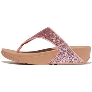 Fitflop Dames LULU Glitter Toe-Thongs Sandaal, Roze, 3 UK, roze, 36 EU