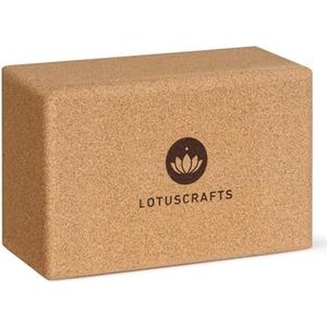 Lotuscrafts Yogablock Cork Supra Grip - ecologisch geproduceerd - yogablok van natuurlijke kurk - kurkblok voor yoga en pilates - yogablok voor beginners en gevorderden