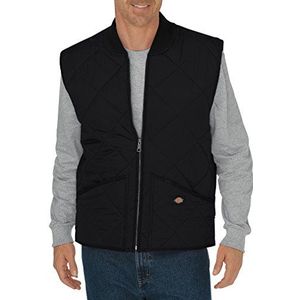 Dickies Heren Diamond Gewatteerd Nylon Vest - zwart - 3XL