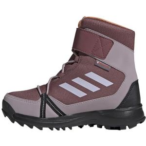 adidas Terrex Snow Velcro Cold.rdy winterschoenen, hoge schoenen zonder voetbal, uniseks, kinderen, meerkleurig (Quiet Crimson Silver Dawn Amber Tint), 37 EU