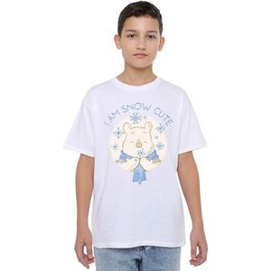 Winnie The Pooh I Am Snow Cute Unisex Kids T-shirt, wit, 12-13 jaar, Wit, 12-13 jaar