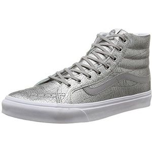 Vans Ua Sk8-hi Slim Sneakers voor dames, Zilverfolie Metallic Zilver True Wit, 36 EU