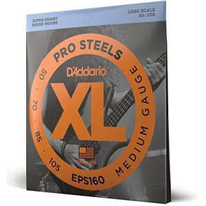 D'Addario EPS160 snarenset voor e-bas, bass ProSteels Round Wound Long .050 .070 .085 .105 inch