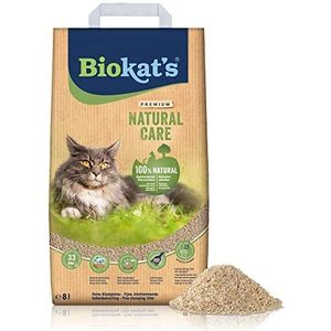 Biokat's Natural Care - Fijne klonterende kattenbakvulling van hernieuwbare en composteerbare plantaardige vezels - 1 zak (1 x 8 l)