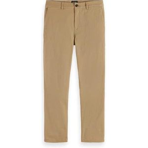 Scotch & Soda Heren Core-Drift-KatoenBlend Twill Chino Broek, zand 0137, 32W x 32L