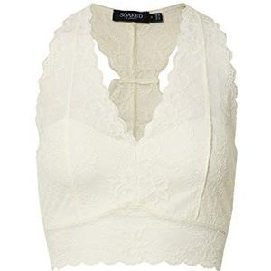 Soaked in Luxury Dames Sldolly Bralette Cami Shirt, Blanc Cassé, M