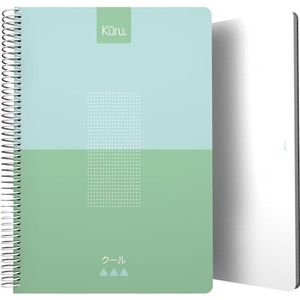 Grafoplás Gestippeld notitieboek, folio-formaat, groen, flexibele kunststof deksel, kuru, 80 vellen, 90 g/m², punten