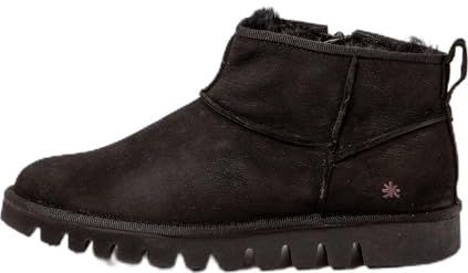 Artunisex - 115971101003_001 - Leren Enkellaarsjes - Zwart - Plat - Ritssluiting