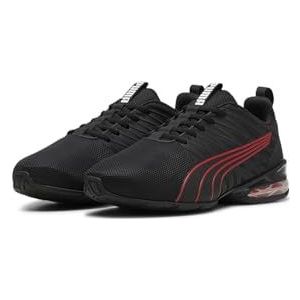 PUMA Unisex Voltaic Evo Light Road hardloopschoen, Puma Zwart voor alle tijden, rood, 41 EU