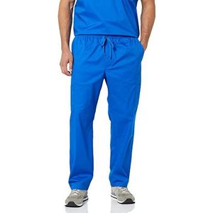 Amazon Essentials Heren Elastische Trekkoord Taille Scrub Broek, Blauw, XS
