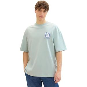 TOM TAILOR Denim Heren T-shirt, 17549 - Sea Foam, M
