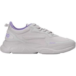 HUGO Leon_Runn_cvpuW gymschoenen, open grijs, Wit, 40 EU