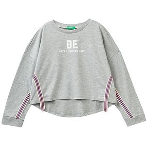 United Colors of Benetton T-shirt voor meisjes en meisjes, Grijs Melange 501, 170