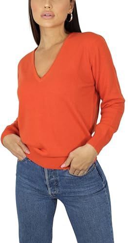 Win's - Damestrui - Oranje - V-hals - Kasjmier