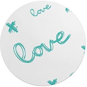 Questo Casa, Ronde digitaal bedrukte muismat, antislip onderkant, voor kantoor en thuis, diameter: 22 cm