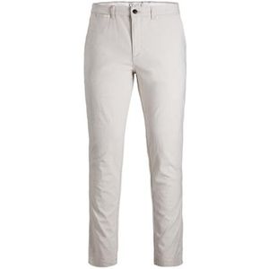 JACK & JONES Jpstmarco Jjdave Linen Fr linnen broek voor heren, White Pepper, 27W / 30L