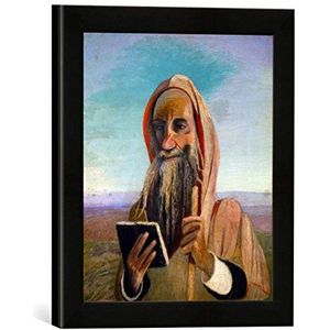 Ingelijste foto van Tivadar Csontváry-Kosztka ""Leer uit Marokko"", kunstdruk in hoogwaardige handgemaakte fotolijst, 30x30 cm, zwart mat