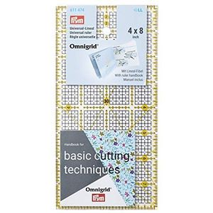 Prym Rectangular Ruler, Transparent, 4 x 8 Inchs