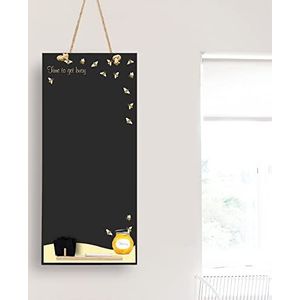 Chalkboards UK Olive Oil Tall Thin Blackboard/Memo Kitchen Black Board met touw, lade en krijt. Booths Design Range, Hout
