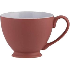 PLINT Set of 6 Stoneware Tea Mugs, Terracotta rose Coffee Cups, Stoneware Coffee Mugs, Tea Mugs, Porcelain Coffee Mug, Cappuccino Cups 350 ml