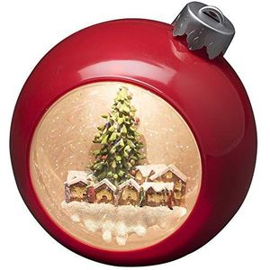 Konstsmide LED kerstbal kerstmarkt, watergevuld, 5 uur timer, warm witte diode, werkt op batterijen, binnen - 4360-550