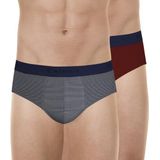 Eminence - Mariniere/roest - Set van 2 Herenslips - Stretchkatoen - Oeko-Tex®-label Standard 100