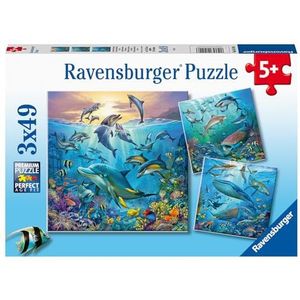 Dieren in de Oceaan Puzzel (3 x 49 stukjes) - Voor beginners, gevorderden of professionals