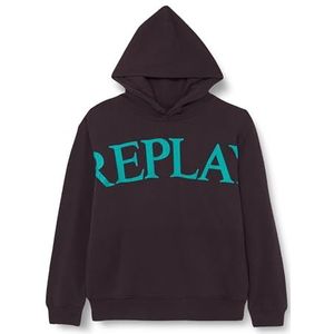 Replay Jongens capuchontrui, 571 Dark Purple, 14 Jaar
