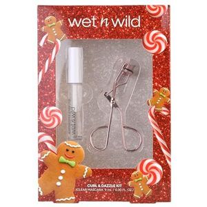 Wet n Wild Curl and Dazzle Kit, Oog Make-Up Set Met Wimperkruller + Transparante Gel Mascara Voor Wimpers En Wenkbrauwen Met Een Voedende Formule