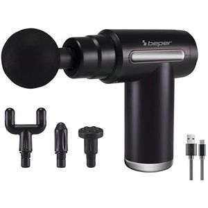 BEPER - Percussie Massageapparaat - Oplaadbaar - Zwart - Lithiumbatterij
