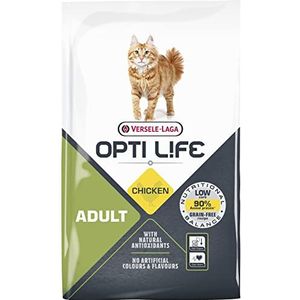 VERSELE LAGA - Kattenbrokjes Opti Life Adult - Droogvoer voor volwassen katten - Graanvrij - Met Kip - 7,5kg