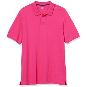 Amazon Essentials Men's Poloshirt van piqué-katoen met normale pasvorm (verkrijgbaar in grote en lange maten), Felroze, XXL