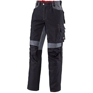 BP Workwear 1789-555-32 werkbroek - elastiek in de rug - tailleplooien - normale pasvorm - maat: 44l - kleur: zwart/donkergrijs