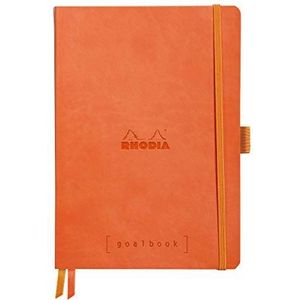 Rhodia 117583C notitieboekje Goalbook (DIN A5, 14,8 x 21 cm, dot, praktisch en trendy, met zacht deksel, 90 g wit papier, 120 vellen) 1 stuk, rood
