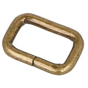 VELOX Rechthoekige ring, ijzer, oud goud, 26 mm, 5 stuks