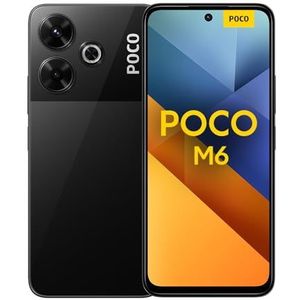 POCO M6 Smartphone, MediaTek Helio G91, 6.79” Scherm, 108MP Hoofdcamera, 5030mAh 33W 6GB 128GB Black