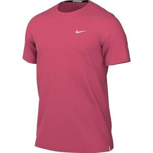 Nike - M Nk Df Uv Miler Ss - T-shirt - Aster Pink - Reflecterende Swoosh