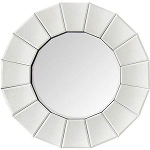 One Couture Spiegel ronde vorm decoratieve spiegel wandspiegel wanddecoratie deco woonkamerdecoratie, 4 x 60 x 60, MD2-1511
