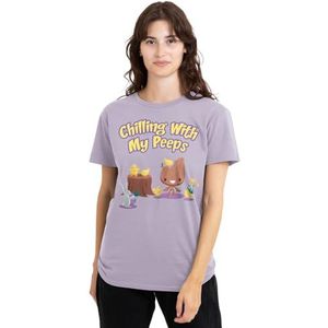 mandarin creative ltd Guardians of The Galaxy Groot Chilling with My Peeps dames T-shirt, lavendar, medium, Lavendel, M