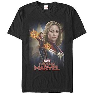 Marvel uniseks-volwassene Captain Marvel - Cap Marvel Organic Short Sleeve T-Shirt T-Shirt Zwart XXL