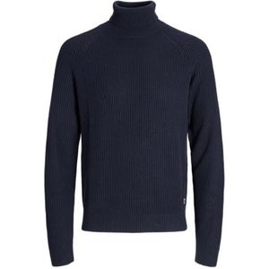 Jack & Jones - JJPANNEL KNIT ROLL NECK - Coltrui - Sky captain - Lange Mouwen